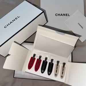 CHANEL hair clips accessories luxury gift set
